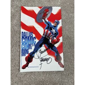 Dallas Comic Con 2013 Program Captain America Jim Steranko Cover Signed Marvel